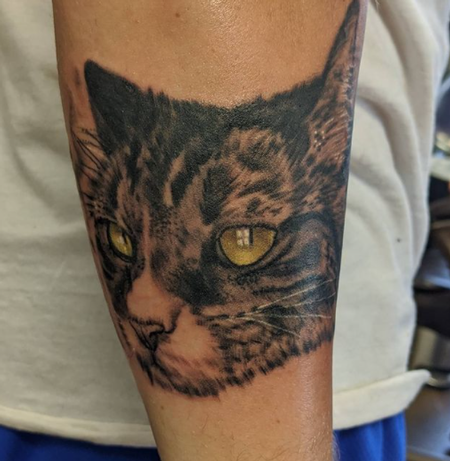 Tattoos - Justin Hammontree Cat - 142983